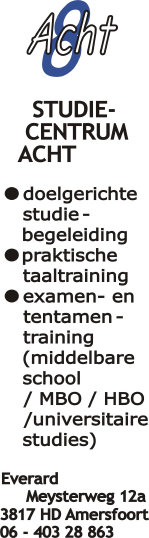 Studiecentrum Acht banner